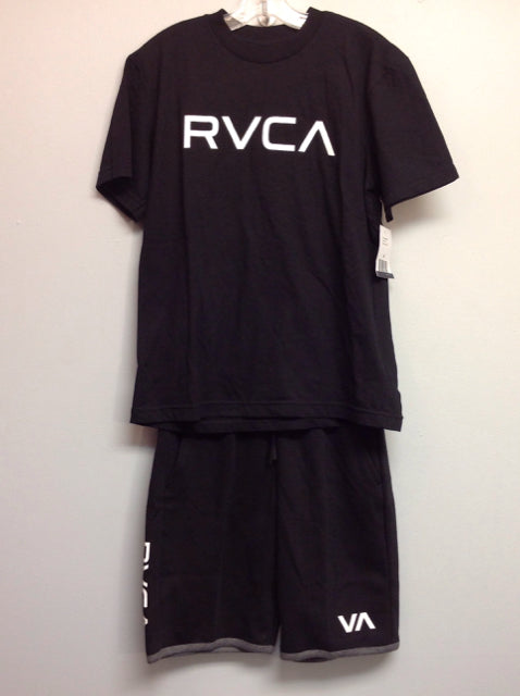 RVCA Size 10 Black Cotton Blend Logo Big Boys 2-Piece Set – 2ndchild