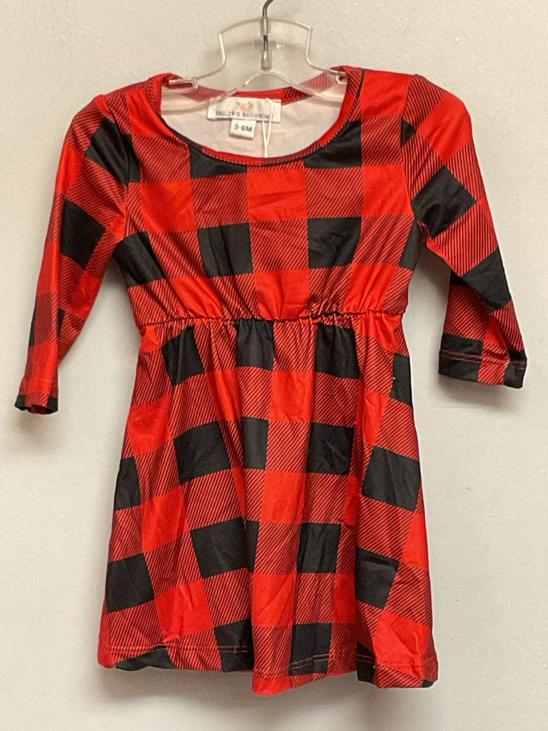 Bailey's Blossom Size 3M Red & Black Buffalo Check Polyester Blend Dress Casual 2ndchild Bailey's Blossom Size 3M Red & Black Buffalo Check Polyester Blend Dress Casual 2ndchild