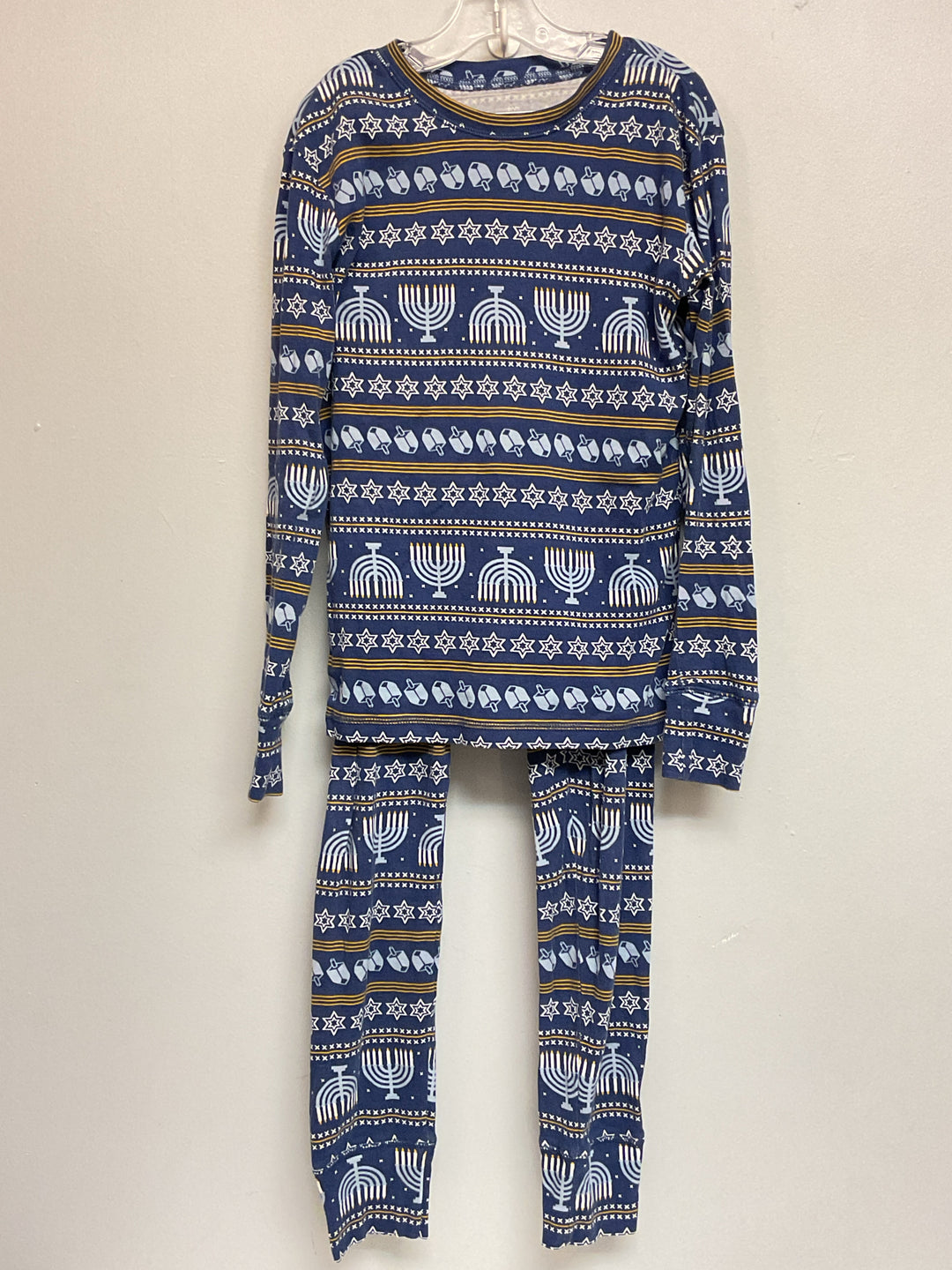 Gap Size 14 Navy Hanukkah Organic Cotton Big Boys Pajamas