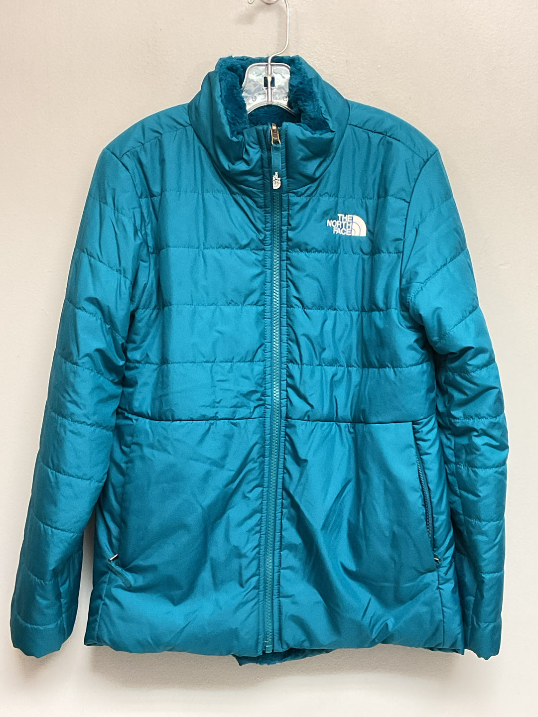 North face nuptse teal best sale