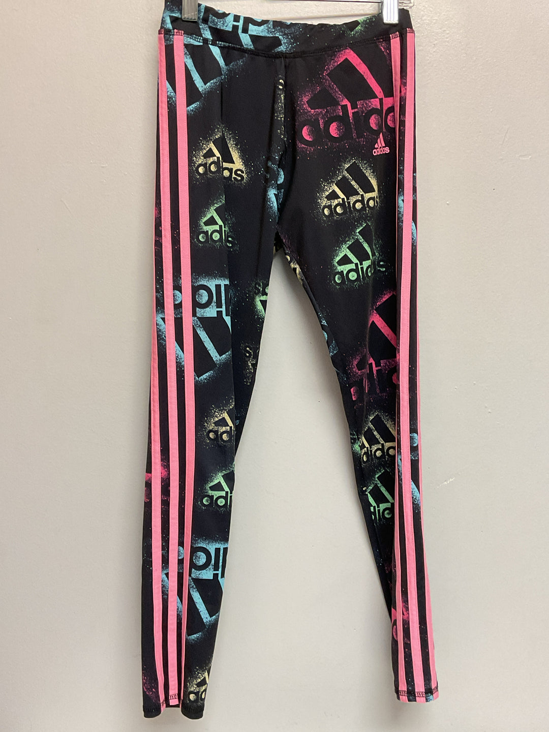 Adidas Size 14 Black Pink Big Girls Leggings