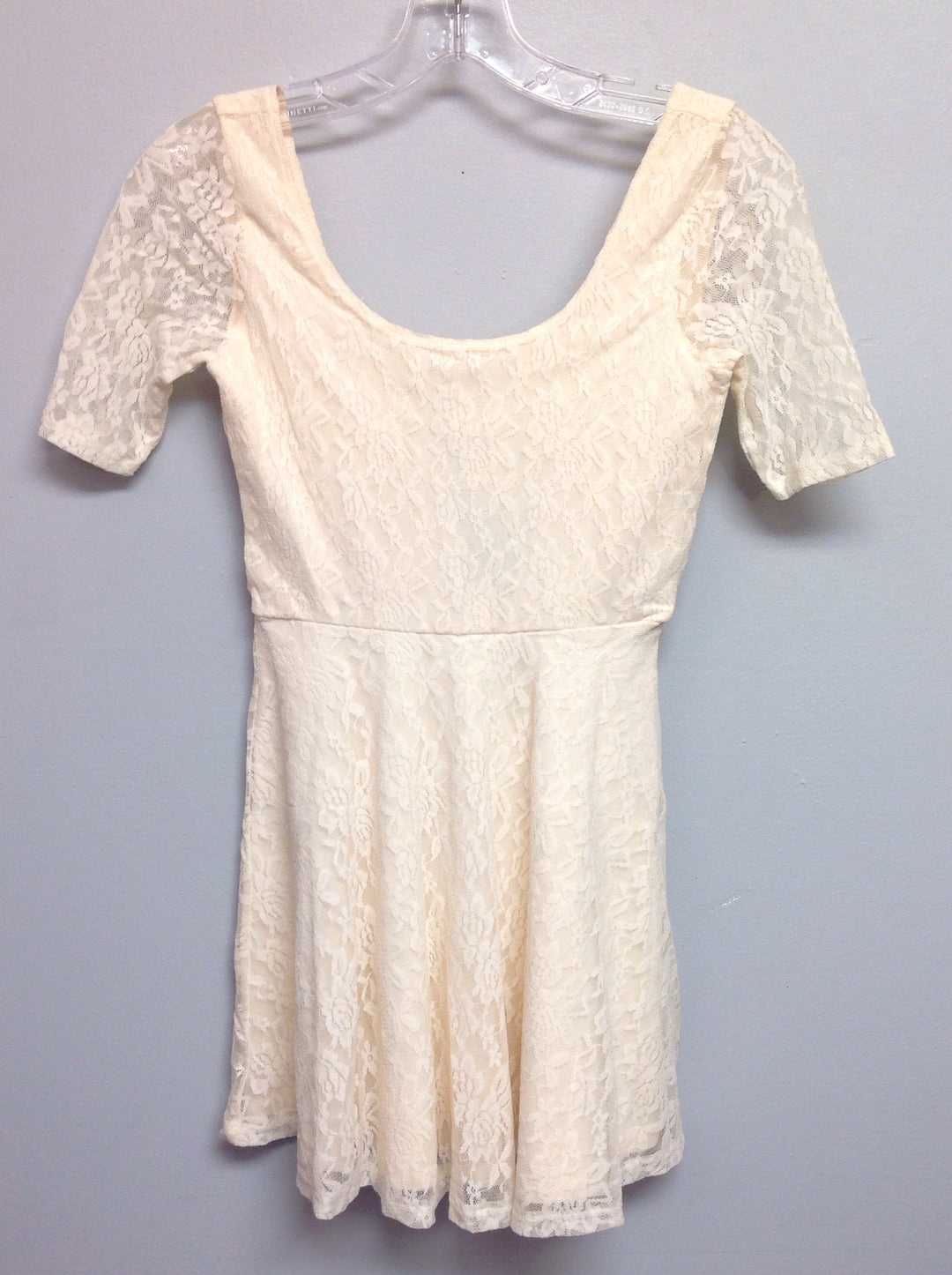 chinese dress ladies Abercrombie & Fitch White Applique Floral Mini Dress UK XXS main image 1